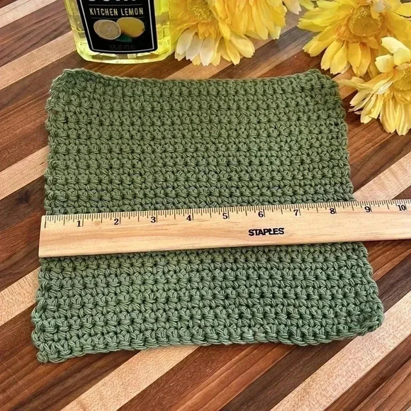 100% Cotton Handmade Washcloths - Set of 3 - Picture 3 of 9